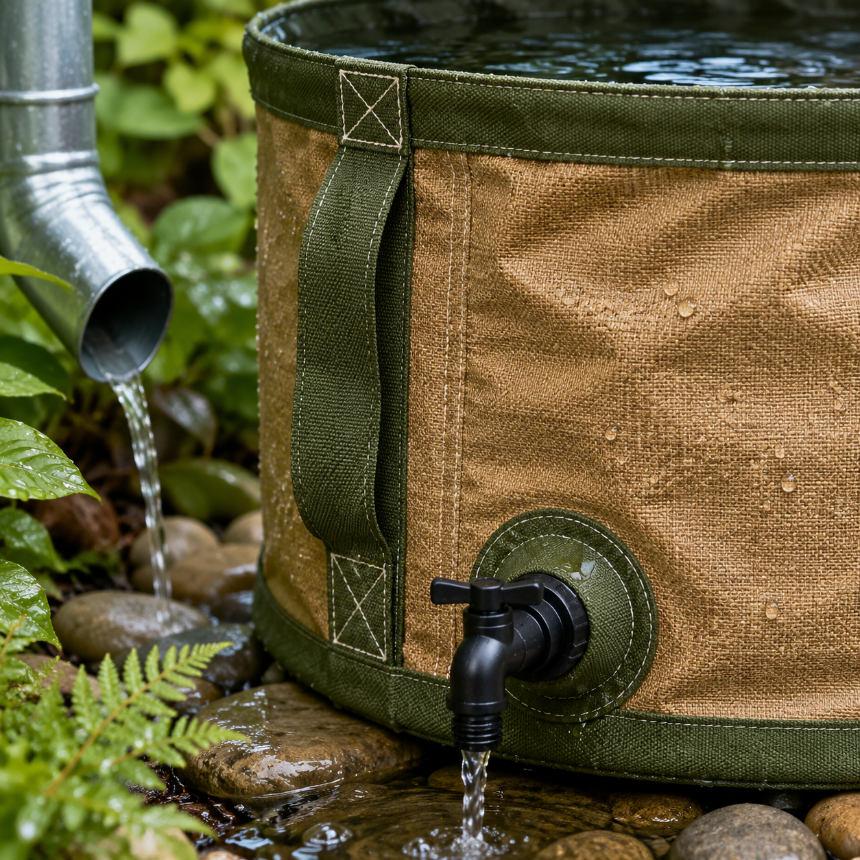 Collapsible Rain Barrel 50gal view 3